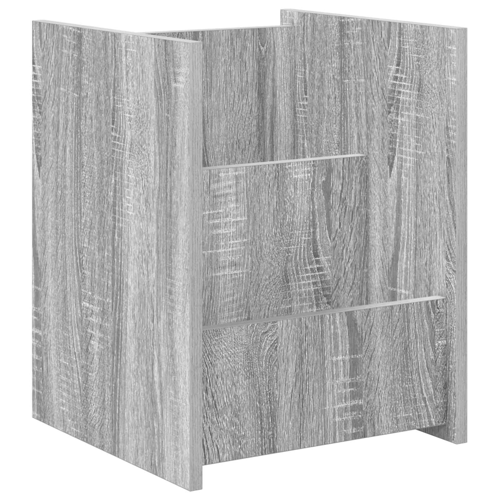 VidaXL Bijzettafel met plank Grijs Sonoma 35 x 35 x 45 cm Bewerkt hout