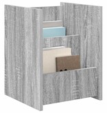 VidaXL Bijzettafel met plank Grijs Sonoma 35 x 35 x 45 cm Bewerkt hout