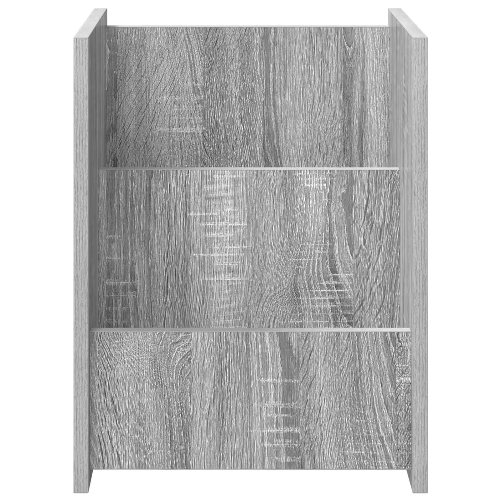 VidaXL Bijzettafel met plank Grijs Sonoma 35 x 35 x 45 cm Bewerkt hout