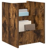 VidaXL Bijzettafel Gerookt eiken 35 x 35 x 45 cm Bewerkt hout