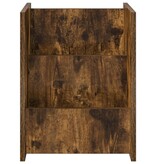 VidaXL Bijzettafel Gerookt eiken 35 x 35 x 45 cm Bewerkt hout