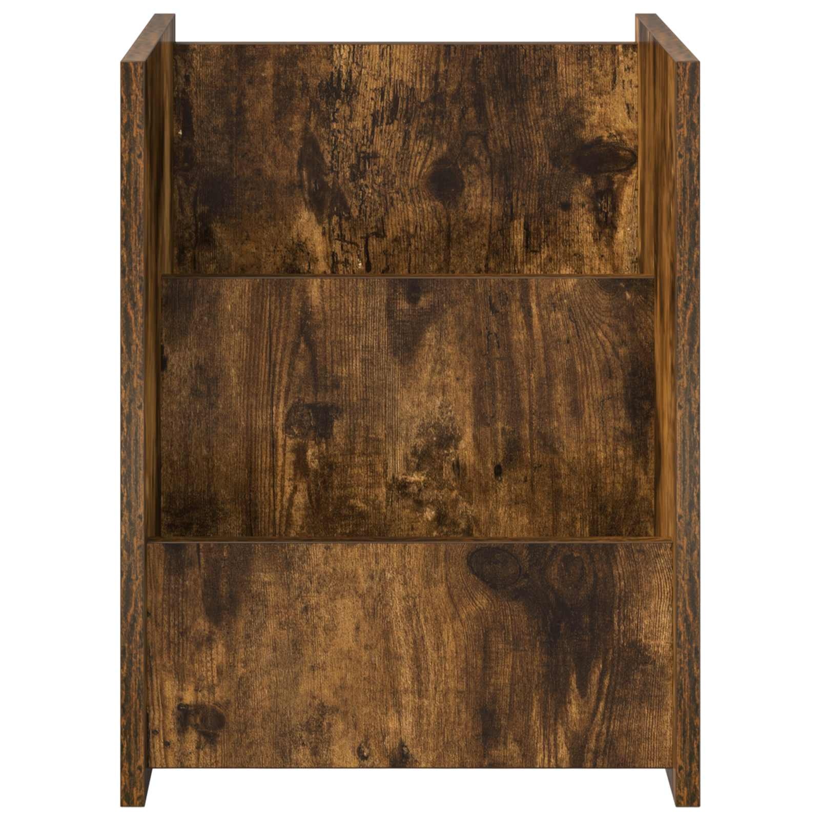 VidaXL Bijzettafel Gerookt eiken 35 x 35 x 45 cm Bewerkt hout