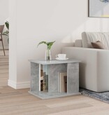 VidaXL Bijzettafel met plank Beton Grijs 35 x 35 x 45 cm Bewerkt hout