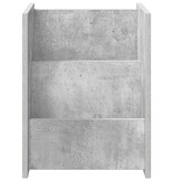 VidaXL Bijzettafel met plank Beton Grijs 35 x 35 x 45 cm Bewerkt hout