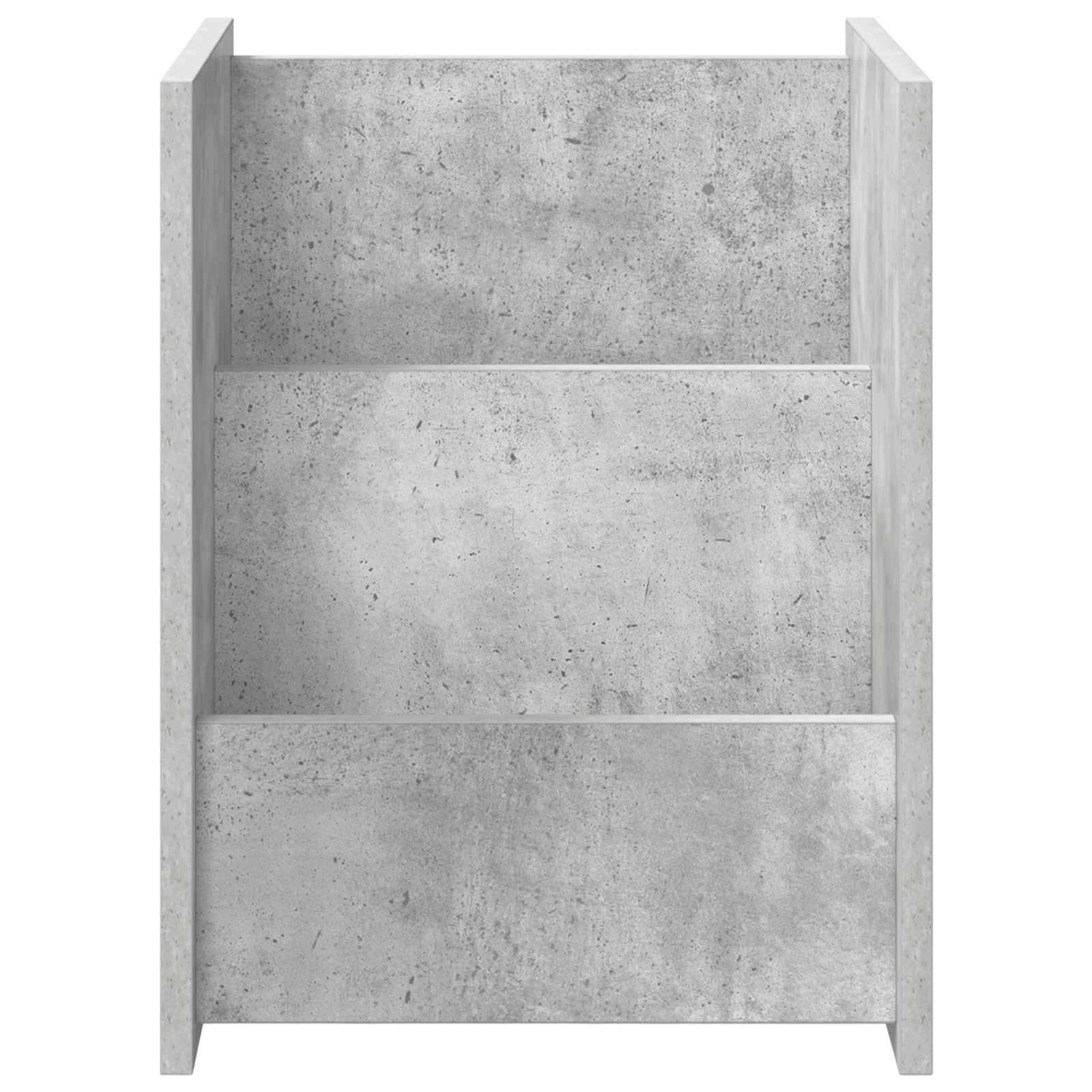 VidaXL Bijzettafel met plank Beton Grijs 35 x 35 x 45 cm Bewerkt hout