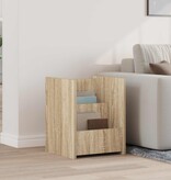 VidaXL Bijzettafel met plank Sonoma Eiken 35 x 35 x 45 cm Bewerkt hout