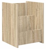 VidaXL Bijzettafel met plank Sonoma Eiken 35 x 35 x 45 cm Bewerkt hout