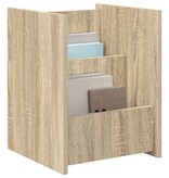 VidaXL Bijzettafel met plank Sonoma Eiken 35 x 35 x 45 cm Bewerkt hout