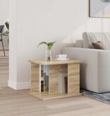 VidaXL Bijzettafel met plank Sonoma Eiken 35 x 35 x 45 cm Bewerkt hout