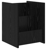 VidaXL Bijzettafel met plank Zwart Eiken 35 x 35 x 45 cm Bewerkt hout