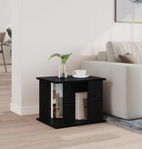 VidaXL Bijzettafel met plank Zwart Eiken 35 x 35 x 45 cm Bewerkt hout