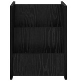 VidaXL Bijzettafel met plank Zwart Eiken 35 x 35 x 45 cm Bewerkt hout