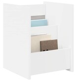 VidaXL Bijzettafel met plank Wit 35 x 35 x 45 cm Bewerkt hout