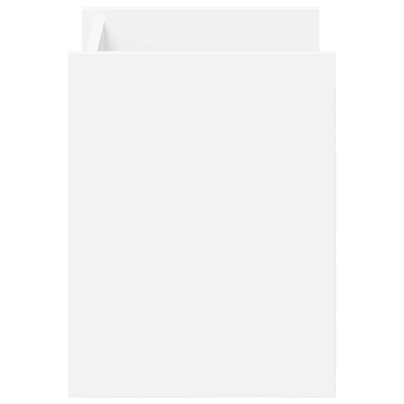 VidaXL Bijzettafel met plank Wit 35 x 35 x 45 cm Bewerkt hout