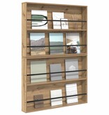 VidaXL Tijdschrift Rek met plank 2 pcs Artisan Eiken 100 x 12 x 70 cm