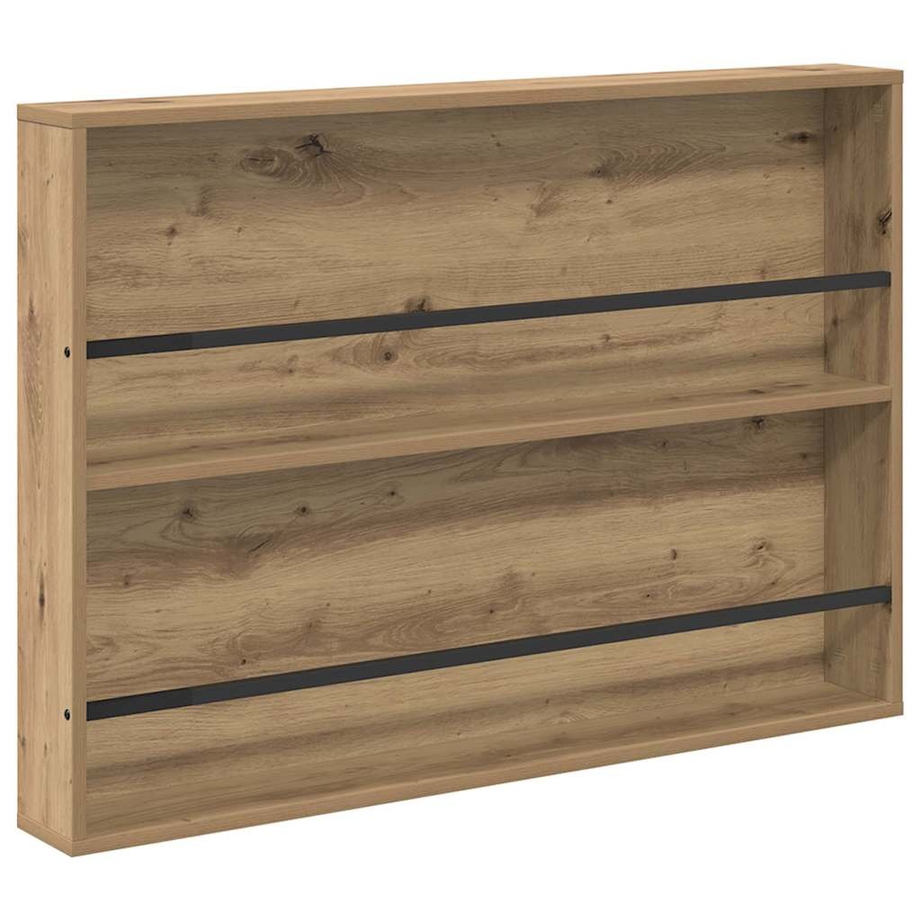 VidaXL Tijdschrift Rek Artisan Eiken 100 x 12 x 70 cm Bewerkt hout
