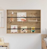 VidaXL Tijdschrift Rek Artisan Eiken 100 x 12 x 70 cm Bewerkt hout