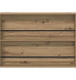 VidaXL Tijdschrift Rek Artisan Eiken 100 x 12 x 70 cm Bewerkt hout