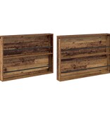 VidaXL Tijdschrift Rek 2 pcs Oudhout 100 x 12 x 70 cm Bewerkt hout