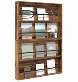 VidaXL Tijdschrift Rek 2 pcs Oudhout 100 x 12 x 70 cm Bewerkt hout