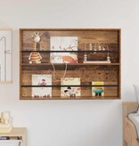 VidaXL Tijdschrift Rek met plank Oudhout 100 x 12 x 70 cm Bewerkt hout