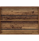 VidaXL Tijdschrift Rek met plank Oudhout 100 x 12 x 70 cm Bewerkt hout