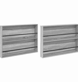 VidaXL Tijdschrift Rek met plank 2 pcs Grijs Sonoma 100 x 12 x 70 cm