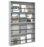 VidaXL Tijdschrift Rek met plank 2 pcs Grijs Sonoma 100 x 12 x 70 cm
