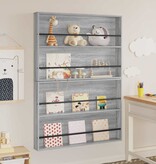 VidaXL Tijdschrift Rek met plank 2 pcs Grijs Sonoma 100 x 12 x 70 cm