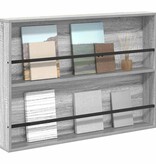 VidaXL Tijdschrift Rek Grijs Sonoma 100 x 12 x 70 cm Bewerkt hout