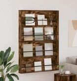 VidaXL Tijdschrift Rek met plank 2 pcs Gerookt eiken 100 x 12 x 70 cm