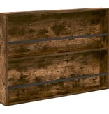 VidaXL Tijdschrift Rek met plank 2 pcs Gerookt eiken 100 x 12 x 70 cm