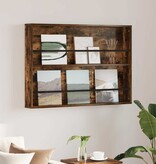 VidaXL Tijdschrift Rek Gerookt eiken 100 x 12 x 70 cm Bewerkt hout