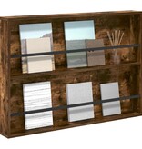 VidaXL Tijdschrift Rek Gerookt eiken 100 x 12 x 70 cm Bewerkt hout
