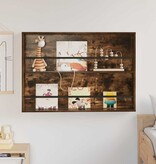 VidaXL Tijdschrift Rek Gerookt eiken 100 x 12 x 70 cm Bewerkt hout