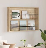 VidaXL Tijdschrift Rek Sonoma Eiken 100 x 12 x 70 cm Bewerkt hout