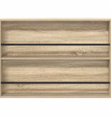 VidaXL Tijdschrift Rek Sonoma Eiken 100 x 12 x 70 cm Bewerkt hout