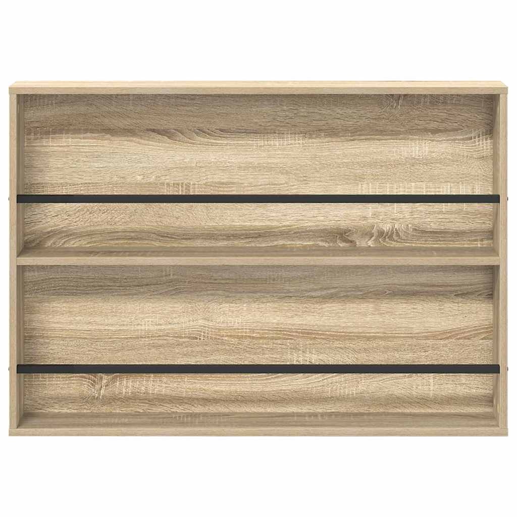 VidaXL Tijdschrift Rek Sonoma Eiken 100 x 12 x 70 cm Bewerkt hout