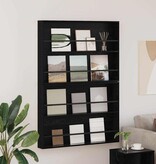 VidaXL Tijdschrift Rek 2 pcs Zwart Eiken 100 x 12 x 70 cm Bewerkt hout