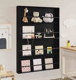 VidaXL Tijdschrift Rek 2 pcs Zwart Eiken 100 x 12 x 70 cm Bewerkt hout