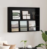 VidaXL Tijdschrift Rek Zwart Eiken 100 x 12 x 70 cm Bewerkt hout