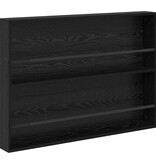 VidaXL Tijdschrift Rek Zwart Eiken 100 x 12 x 70 cm Bewerkt hout