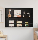 VidaXL Tijdschrift Rek Zwart Eiken 100 x 12 x 70 cm Bewerkt hout