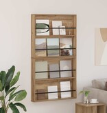 VidaXL Tijdschrift Rek met plank 2 pcs Artisan Eiken 80 x 12 x 70 cm