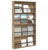 VidaXL Tijdschrift Rek met plank 2 pcs Artisan Eiken 80 x 12 x 70 cm