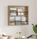 VidaXL Tijdschrift Rek Artisan Eiken 80 x 12 x 70 cm Bewerkt hout