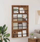 VidaXL Tijdschrift Rek 2 pcs Oudhout 80 x 12 x 70 cm Bewerkt hout