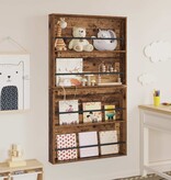 VidaXL Tijdschrift Rek 2 pcs Oudhout 80 x 12 x 70 cm Bewerkt hout