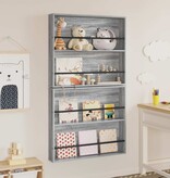 VidaXL Tijdschrift Rek 2 pcs Grijs Sonoma 80 x 12 x 70 cm Bewerkt hout