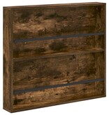 VidaXL Tijdschrift Rek met plank 2 pcs Gerookt eiken 80 x 12 x 70 cm